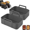 2 Pièces Silicone Moule Air Fryer — Adieu papier cuisson, mais trop souple ?
