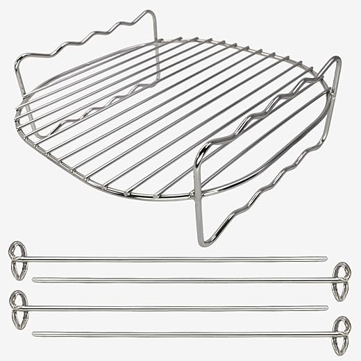 Grille double couche 8 pouces avec brochettes