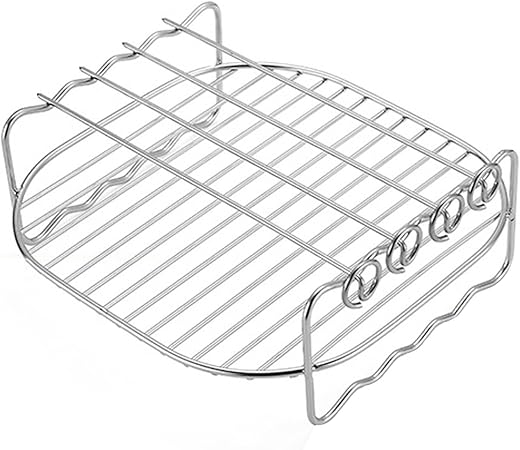 Support multi-couches inox avec brochettes pour AirFryer