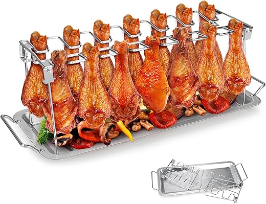 Support pour cuisses de poulet inox pour barbecue
