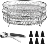 3 Pièces Grille pour Air Fryer — Triplez la capacité, pas le temps perdu